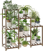 Bamworld Plant Stand Indoor Plant Shelf Outdoor Wood Plant Rack for Multiple Plants 3 Tiers Ladder Plant Holder for Living Room Patio Boho Home Decor for Gardening by Bamworld