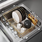 JASIWAY Sink Dish Drying Rack, Expandable Stainless Steel Dish Rack Over Sink by JASIWAY