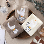 3 Pcs Silly Goose Hand Towels Decorative Silly Goose Bathroom Decor Geese Gifts - Image 4