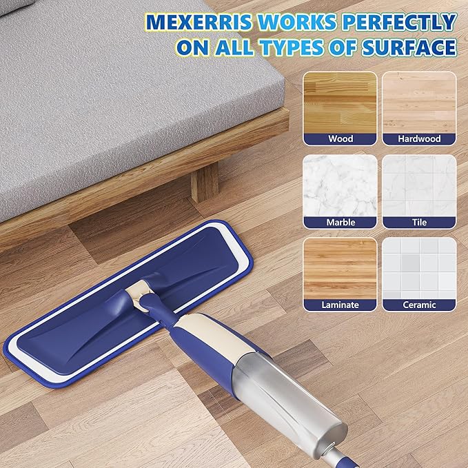 Spray Mops for Floor Cleaning: MEXERRIS Wet Jet Mops for Hardwood Wood Tile - Image 5
