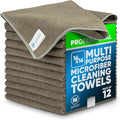 MW Pro Microfiber Cleaning Cloth | Olive | 12 Pack | 16” x 16” | All Purpose by MicrofiberWholesale