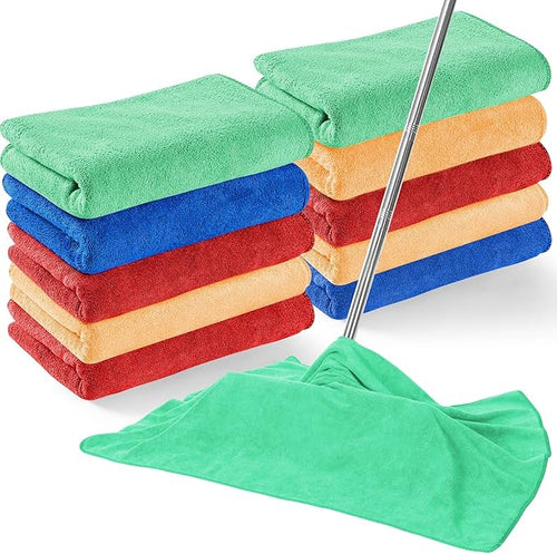 10 Pcs Extra Large Microfiber Cleaning Cloth 30" x 20" Large Floor Microfiber by SmoothNovelty