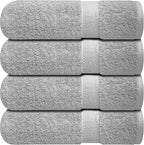 Infinitee Xclusives Luxury 100% Ring-Spun Cotton Bath Towels Set of 4 – Soft by InfiniteeXclusives