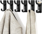 niffgaff Wall Hooks for Coat and Towel: 13lb Adhesive Door Hanger Stick On by niffgaff