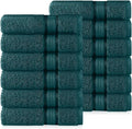 Cotton Craft Ultra Soft 12 Pack Wash Cloths 12x12 Teal Weighs 2 Ounces Each by COTTONCRAFT