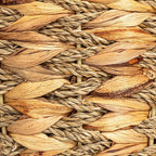 Household Essentials Water Hyacinth and Seagrass Round Waste Basket - Image 6