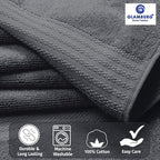 GLAMBURG Premium Cotton Oversized 2 Pack Bath Sheet 35x70-100% Pure Cotton - Image 2