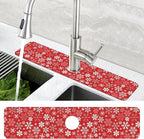 Christmas Snowflake Kitchen Sink Splash Guard Mat Absorbent Fast Drying Mat - Image 4