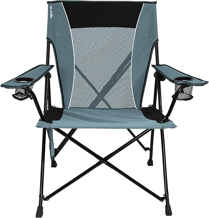 Kijaro Portable Camping Chairs - Enjoy the Outdoors with a Versatile Folding Sports Chair for Outdoor & Lawn - Dual Lock Feature Locks Position – Hallet Peak Gray - Image 4