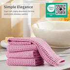 Microfiber Waffle Face Towels, 2 Pieces, Fast Drying, Lint Free 430 GSM - Image 6