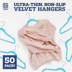 ZOBER Turquoise Velvet Hangers 50 Pack - Image 2