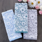 SKL Home Floral Jacquard 100% Cotton 2pc Hand Towel Set, Reversible & Decorative - Image 4