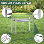 FLINTER Garden Kneelers Seat, Stable and Save Tip-Resistant Design 10.2" Wider Garden Kneeler and Seat with Handle, Heavy Duty Gardening Stool for Seniors, Gardening Weeding Bench for Parents - Gray - Image 7