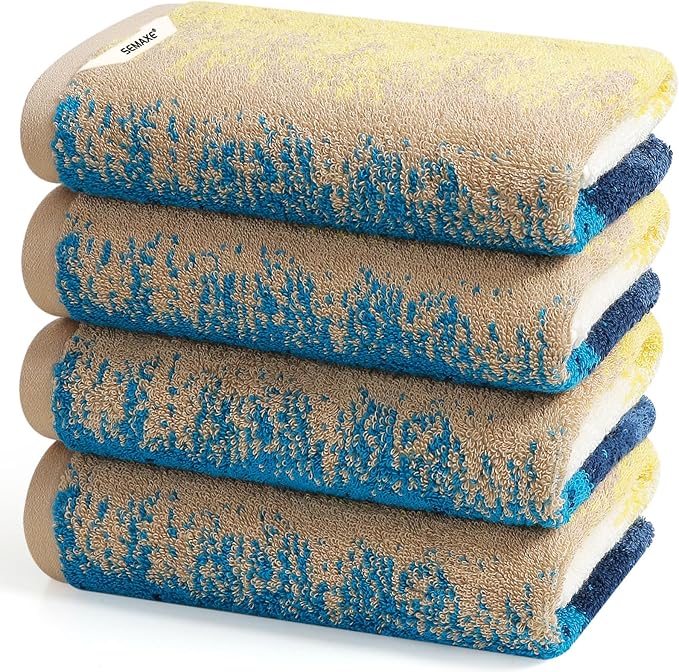 SEMAXE Hand Towels for Bathroom, 100% Cotton Towels by SEMAXE