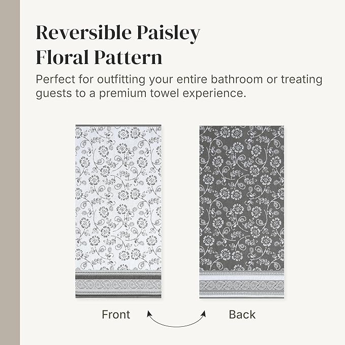 Modern Threads Ophelia 6-Piece 100% Cotton Towel Set – Reversible Yarn Dyed - Image 6