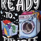 Let's Get Ready to Tumble Laundry Hamper Funny Text Laundry Basket - Image 5