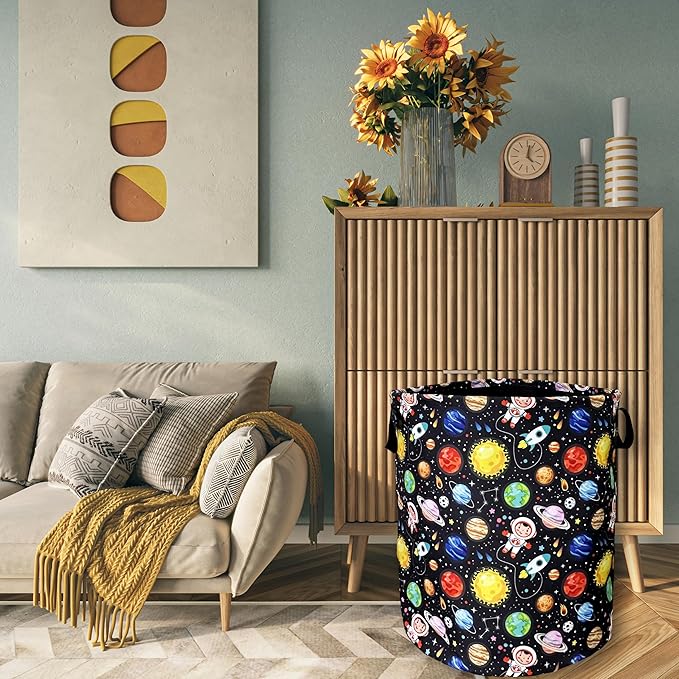 Funny Astronaut Laundry Basket Foldable - Image 7