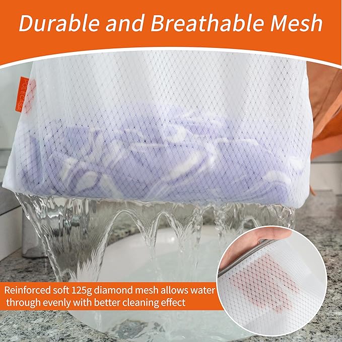 Polecasa 3Pcs 12 x 16 Inches Extra Durable 125g Diamond Mesh Laundry Bags - Image 3