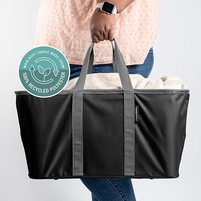 CleverMade Collapsible Laundry Tote 2-Pack – Foldable Carry-All Storage Bin - Image 8
