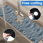 Christmas Forest Sink Faucet Absorbing Mat Pine Spruce Sink Splash Guard Faucet - Image 7