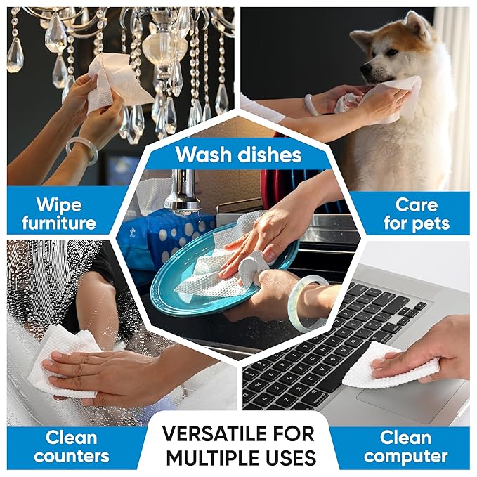 WITHU Disposable Face Towels – Ultra-Soft Biodegradable Face Cleansing Wipe - Image 6