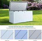 YITAHOME XXL 230 Gallon Large Deck Box,Outdoor Storage for Patio Furniture Cushions,Garden Tools with Flexible Divider,Waterproof,Lockable (White) - Image 3