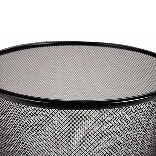 Seville Classics 2-Pack Steel Mesh Round Trashcan Wastebasket - Image 2