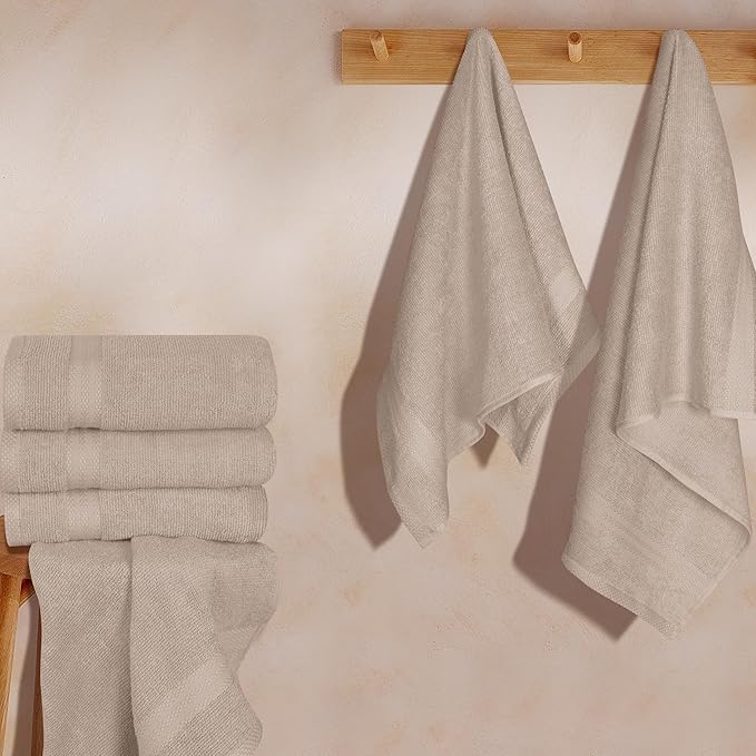 GLAMBURG Ultra Soft 6-Piece Hand Towel Set 16x28-100% Ringspun Cotton - Image 3