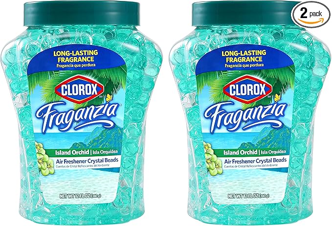 Clorox Fraganzia Crystal Beads Air Freshener Twin Pack, Long Lasting Room by Clorox