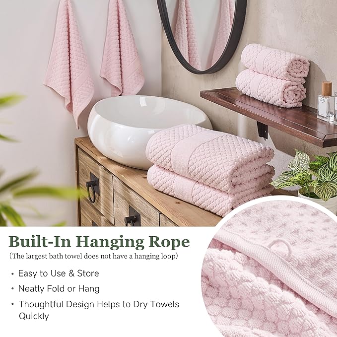 Simple&Opulence 6 Piece Luxury Towel Set, 100% Cotton Bathroom Towels - Image 3