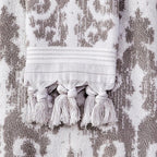 SKL Home Mirage Fringe 100% Turkish Cotton Bath Towel, Taupe 54.00" x 28.00" - Image 2