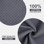 Homaxy 100% Cotton Waffle Weave Kitchen Towels, 13 x 28 Inches Super Absorbent - Image 2