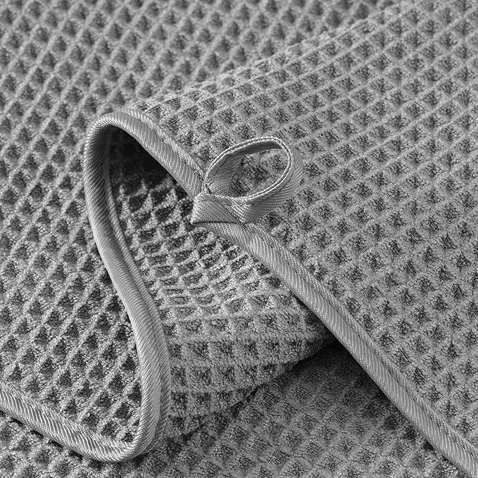Microfiber Waffle Face Towels, 4 Pieces, Fast Drying, Lint Free 430 GSM - Image 3