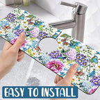 Beautiful Floral Kitchen Sink Splash Guard Faucet Mat Flower Bird Butterfly - Image 5