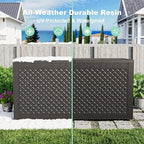 ROJIK Outdoor Storage Housing Deck Box - Waterproof Patio Furniture, Garden Tools, Cushions, Pool Accessories Storage Bench with Lockable Lid and Side Handles (Black,125 Gal) - Image 6