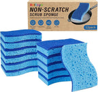 12 Count Non-Scratch Dish Sponges Kitchen, Long Lasting Cleaning Sponges by Derloyo