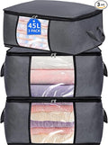 3 Pack Storage Bags, 45L Foldable Clothes Storage Bins by BiCINE