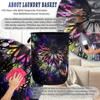 Personalize Mandala Laundry Basket Oxford Cloth Foldable Galaxy Laundry Hamper - Image 8