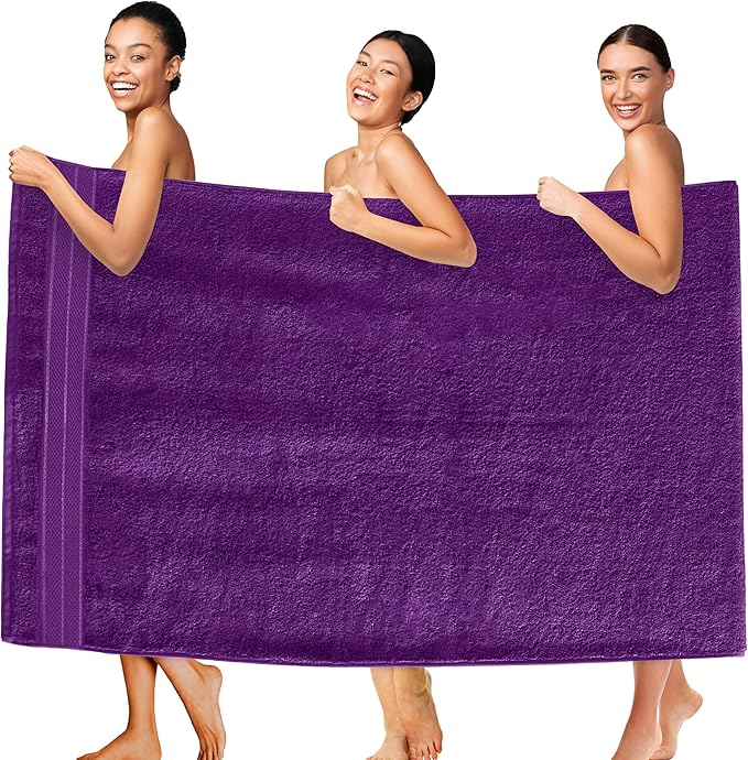 Elegant Comfort Three Line Popcorn Extra Large Luxury Bath Towel by ELEGANTCOMFORT