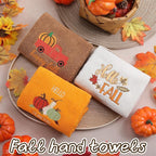 3 Pcs Fall Pumpkin Hand Towels for Bathroom Embroidered Bathroom Towels - Image 2