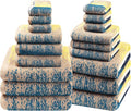 SEMAXE 18-Pack Bath Towel Set Include 6 Bath Towels, 6 Hand Towels, 6 Wash by SEMAXE