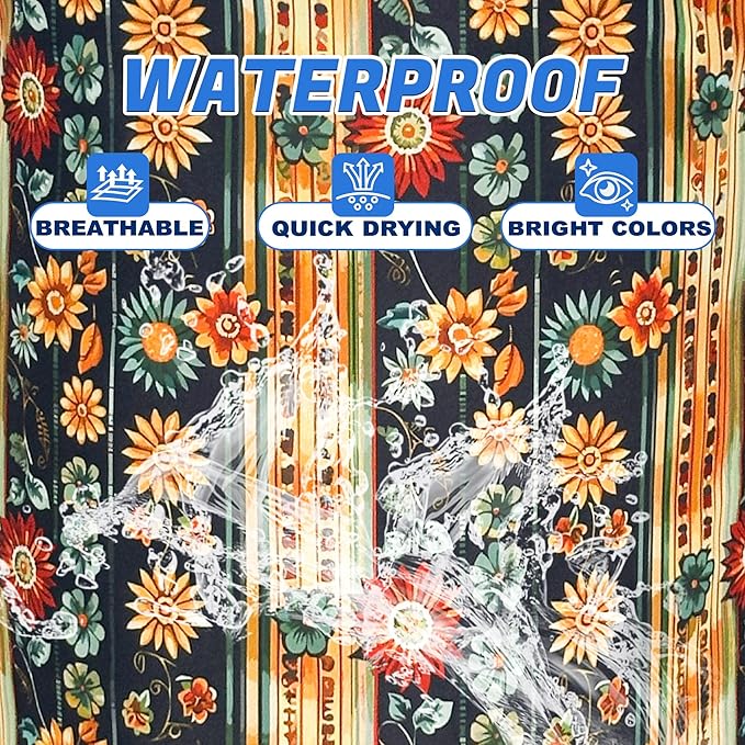 Folk Flower Art Laundry Basket Boho Floral Print Oxford Cloth Laundry Hamper - Image 5