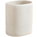 Trash Can, 1.6 Gallon Small Bathroom Trash Can, Simple Oval Stone Look Garbage by AdornMyHomeEnjoyMyLife
