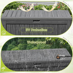 Devoko 125 Gallon Outdoor Storage Box, Waterproof Resin Deck Box for Patio Furniture, Lockable Container for Garden Cushions & Pool Supplies (Gray, 125 Gallon) - Image 5