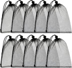 TecUnite 10 Pcs Mesh Bags Drawstring Laundry Bags Large Nylon Mesh Gift by TecUnite