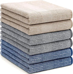 Homaxy Premium Kitchen Towels, Large Cotton Kitchen Hand Towels, Flat and Terry - Image 8