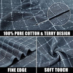 Mordimy 100% Cotton Terry Cloth Dish Cloths, Soft and Absorbent Checkered Dish - Image 3