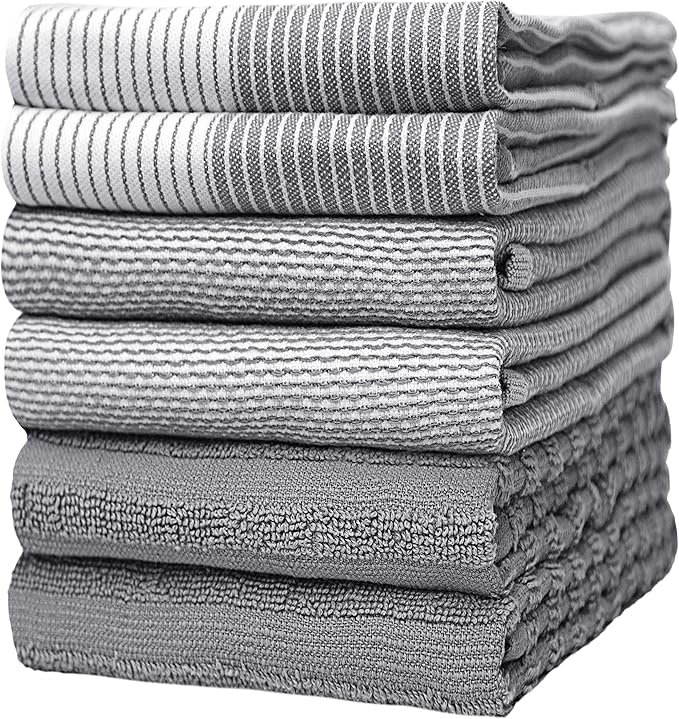 Premium Kitchen Towels | Large Cotton Dish Towels | Flat & Terry Highly by BumbleTowels