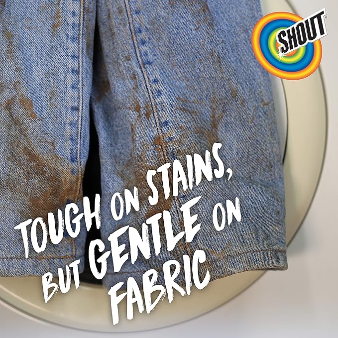 Shout Active Enzyme Laundry Stain Remover Spray, Triple-Acting Formula Clings - Image 3