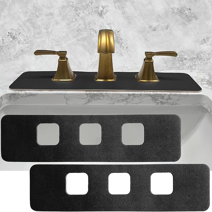 Faucet Mat Bathroom Sink 3-square-hole : AHA HOMEWARE Diatomite Rubber Bathroom by AHAHOMEWARE